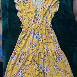 Yellow Floral Dress 