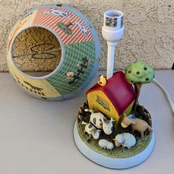 Nursery Lamp - Farm Themed Lamp In Working Condition • Nursery Decor, Lamps & Shades, Farm Animal Decorations, Children's Lamp, Night Lights,Lighting
