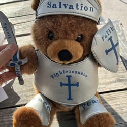 Small Teddy With The Armor Of God $5
