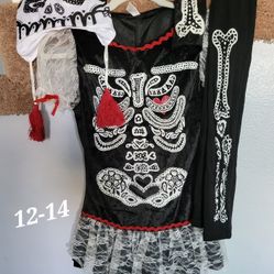 Girl's Skeleton Costume 