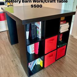 Pottery Barn Craft Table and Pottery Barn Stool