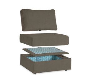 HG9370 Storage Seat Cover Set: Taupe Combed Chenille
