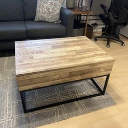 Extendable Lift Top Coffee Table with Hidden Compartment