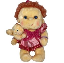 Vintage 1985 Kenner Hugga Bunch Doll Huggins Hug-a-Bye Baby Plush 17"