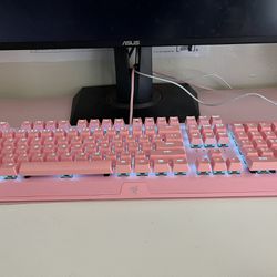 Pink Razor Huntsman Keyboard