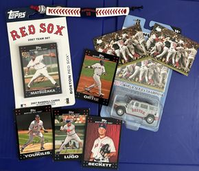 BOSTON RED SOX assortment of items and baseball collectibles