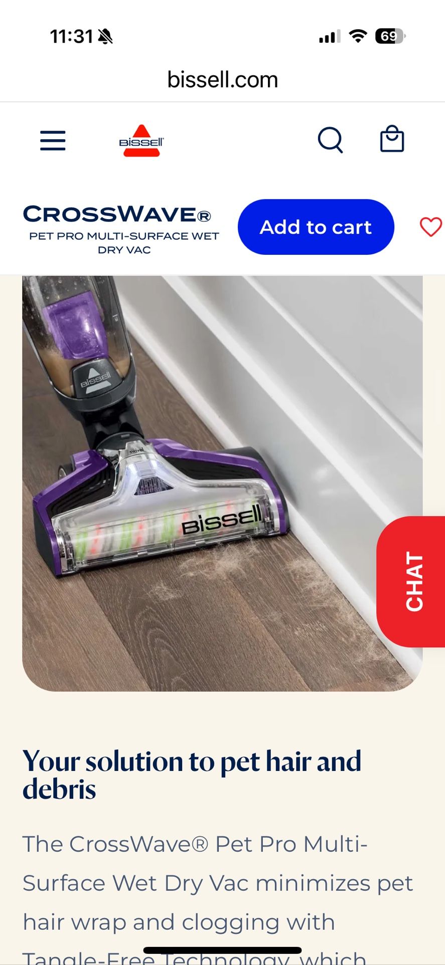 Bissell Pet Crosswave Wet Dry Vac Vacuum Mop Floor Cleaner