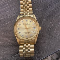 Vintage Lucien Piccard Dufonte Men’s Watch- Gold Plated