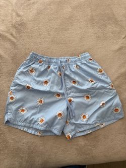 Nike Light Blue Daisy Print Swim Shorts