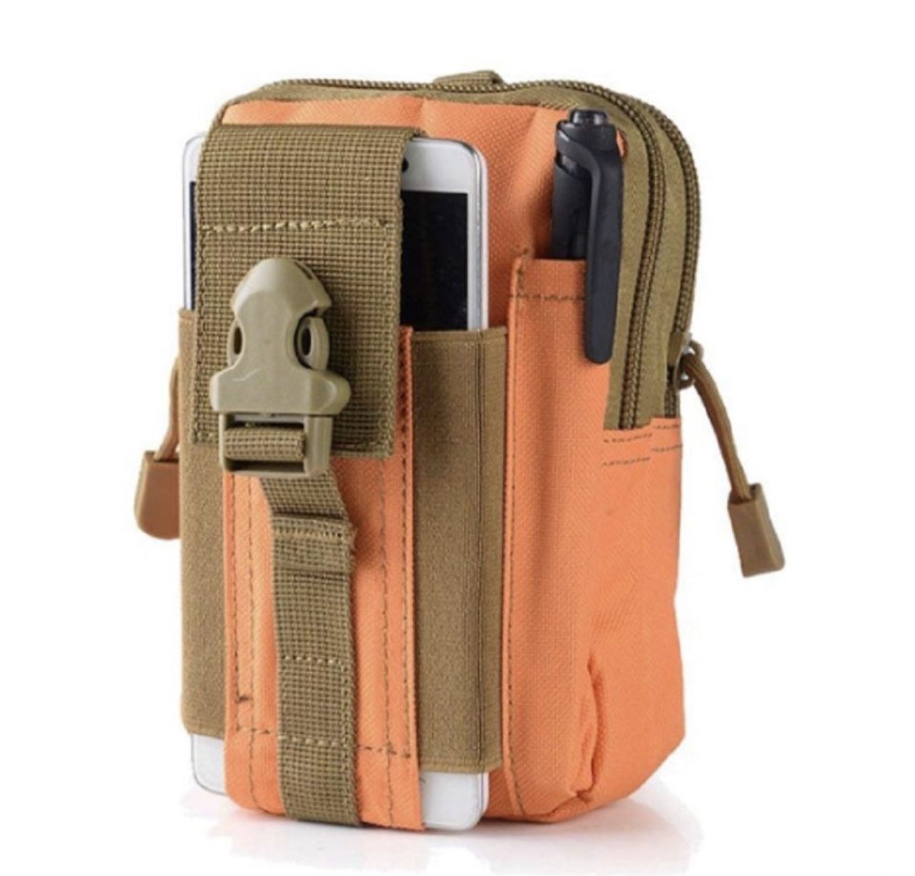 Tactical Waist Fanny Pack Phone Pouch Military Outdoor Camping Hiking Belt Bag Orange