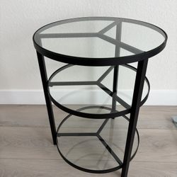 Glass Side End Table 