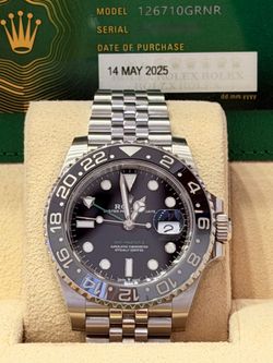 2025 Rolex Preowned 40mm GMT Master II Bruce Wayne-W/Card