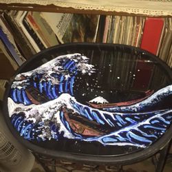 Hokusai Art Wine Rack/ Bar