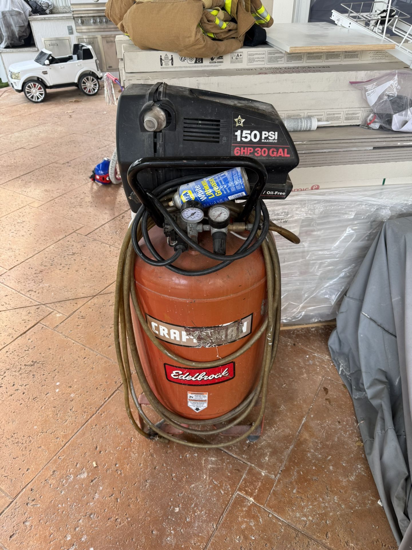 Air Compressor With Tools