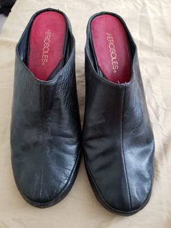 Aerosoles Black Leather Wedge