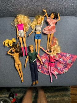 Lot of 6 Barbie and Ken dolls loose nude Mattel DWJ68 FCH77 DHB67 CDY61 DJP92...