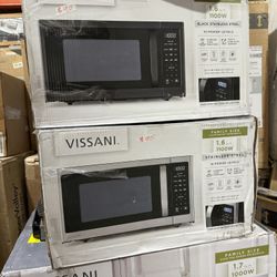 Vissani 1.6 cu. ft. Countertop with Sensor Cook Microwave in Stainless Steel