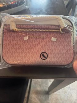 NWT Michael Kors Jet Set Large Ombré Signature Logo Crossbody - Powder Blush / Carnation Multi - Pink Gradient - New in Bag