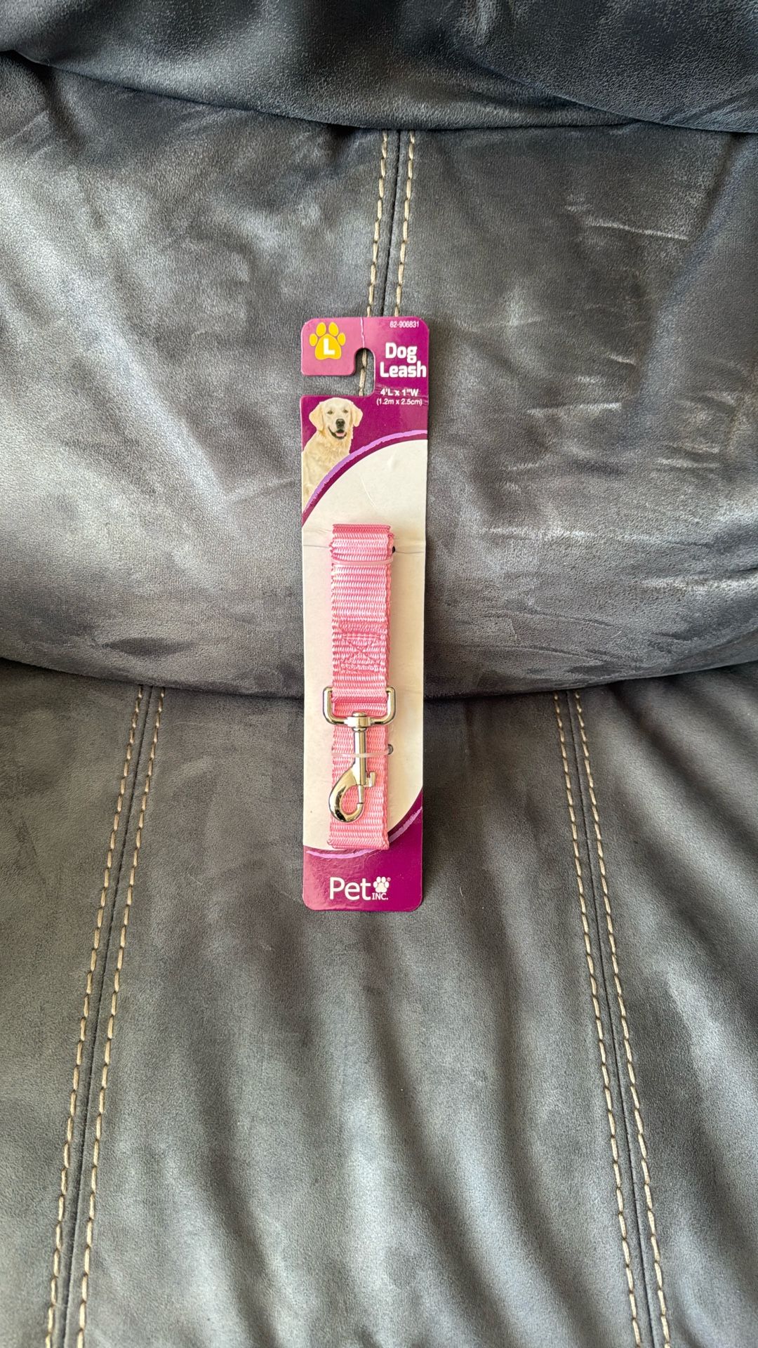 New Short Pink Dog Leash 4 Foot x 1 Inch Size Large L