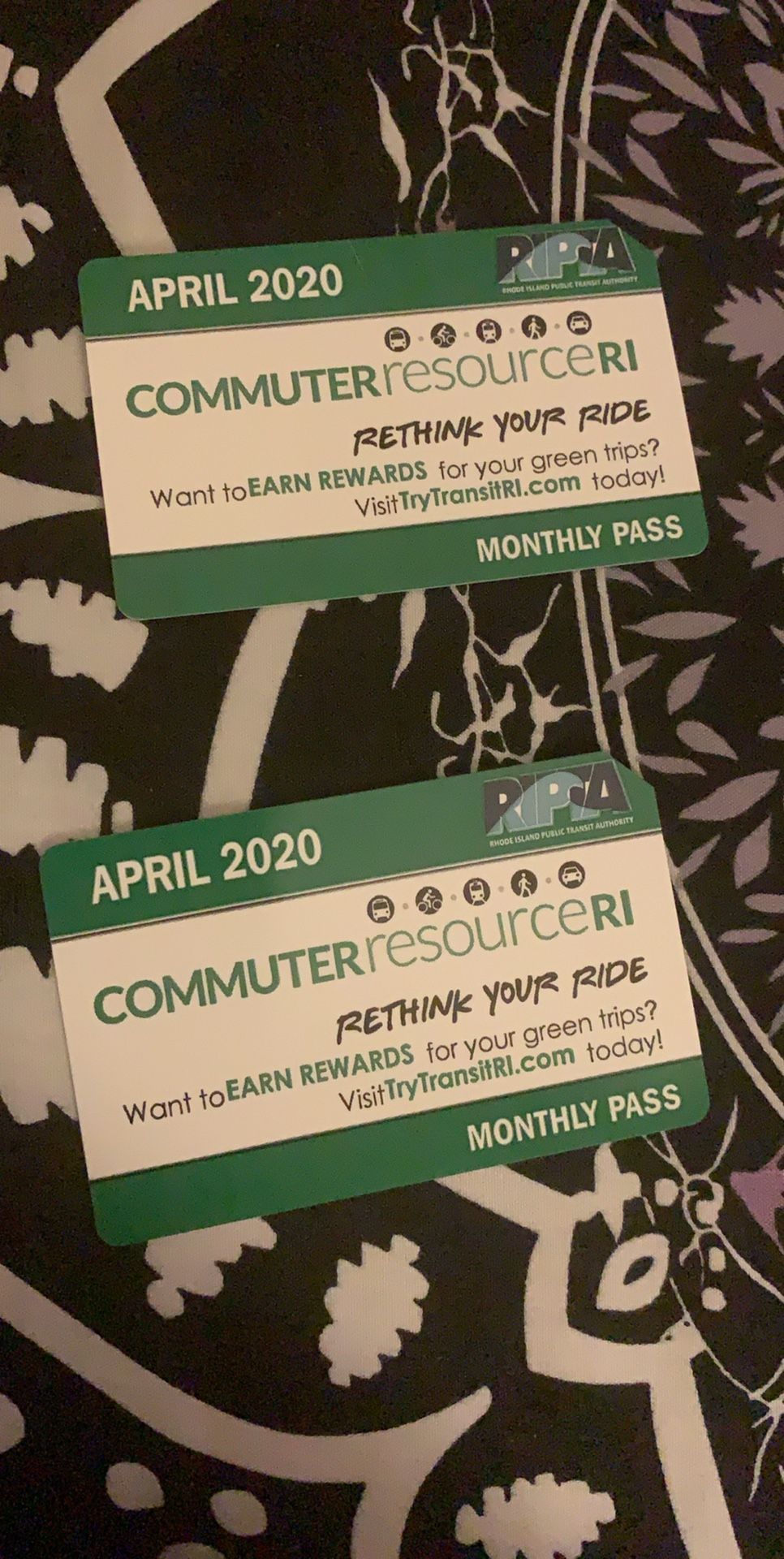 April bus passes 30$ each