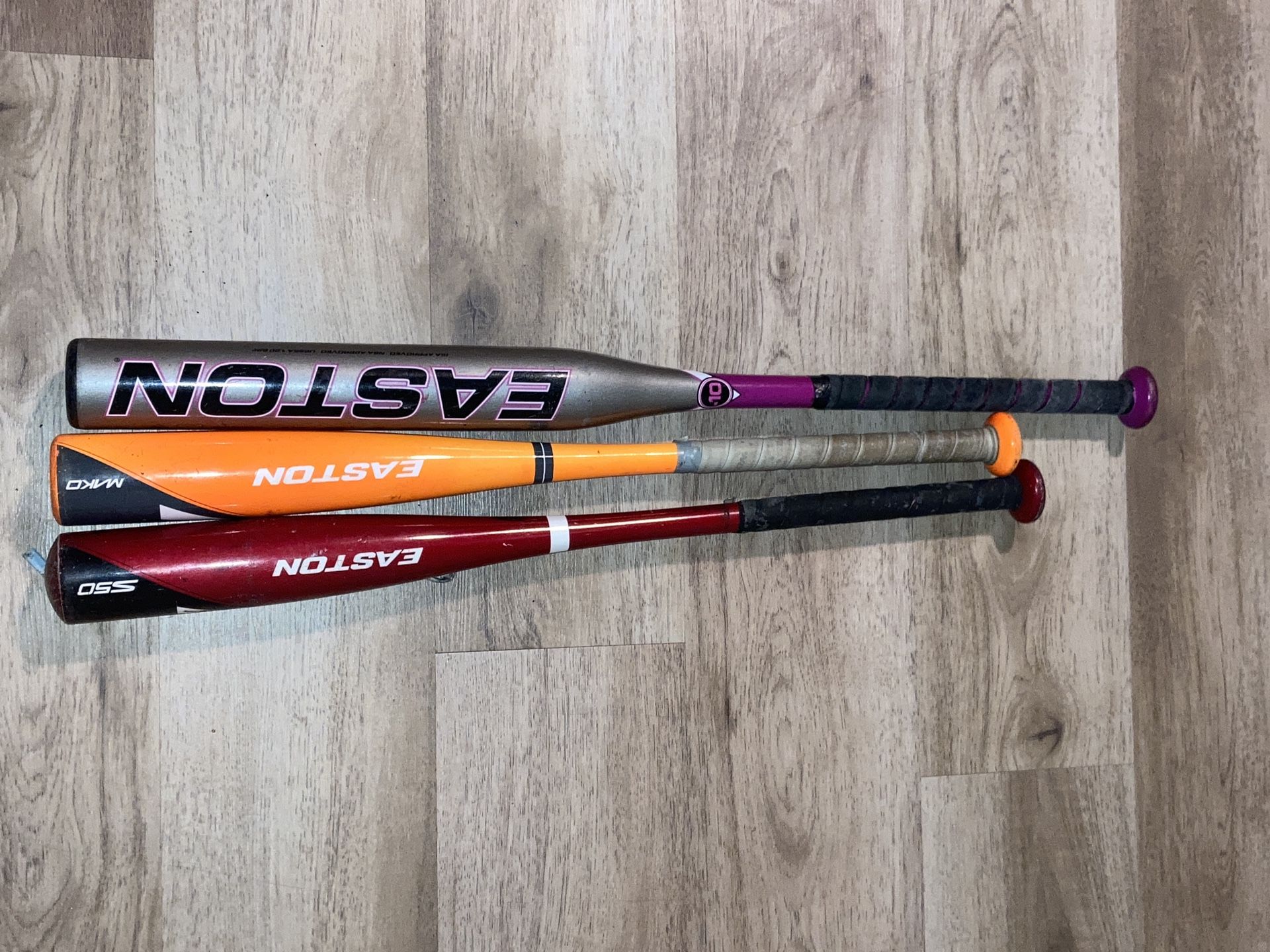 3 Easton Base Ball Bats (please Read Description Carefully)