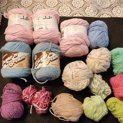 Yarn. All Cotton From Leftover Projects.. Five Are Never Used. NO HOLDS. PRICE FIRM