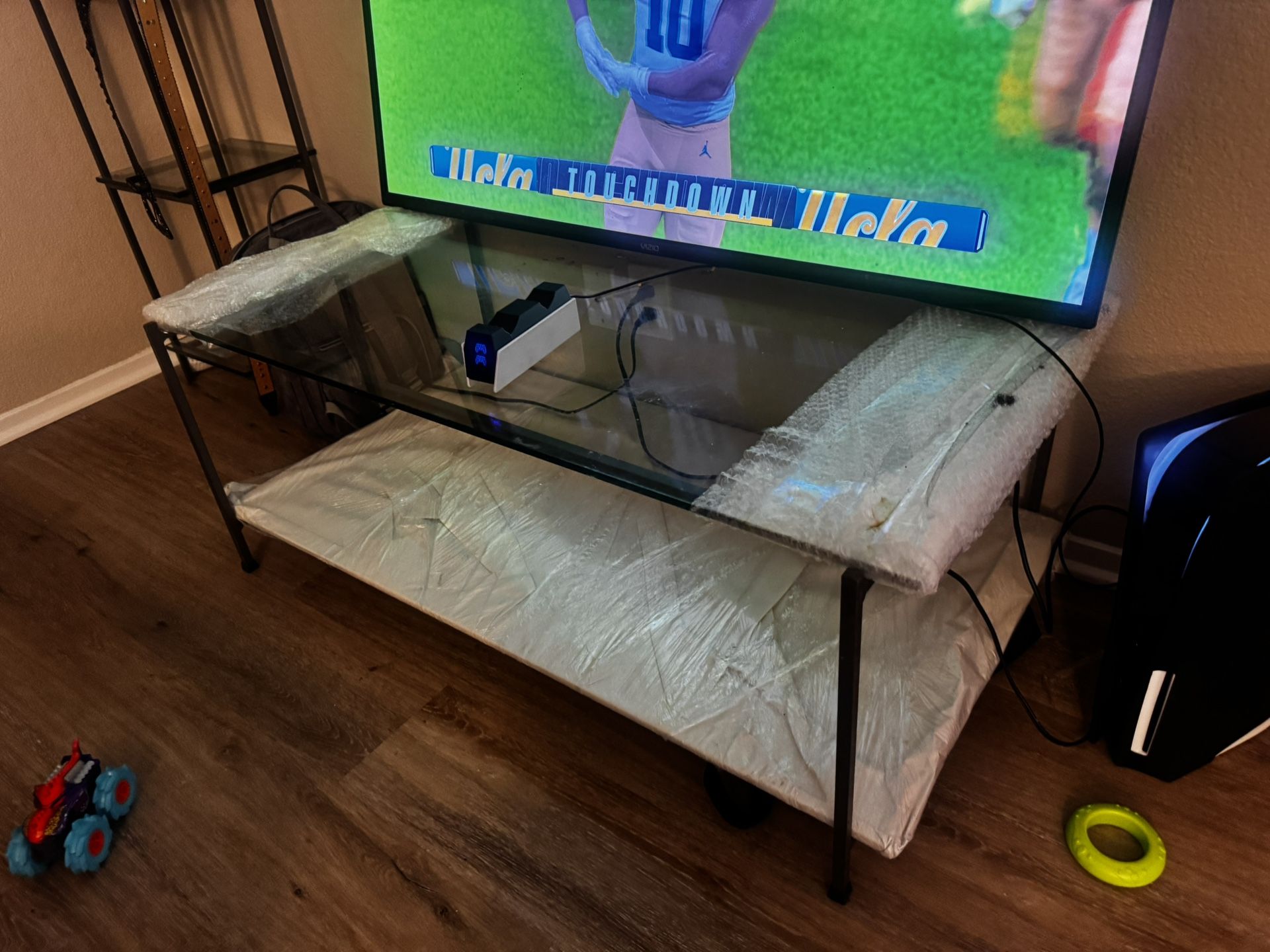 2 Piece Solid Glass Table