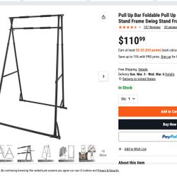 Vevor Foldable Pull Up Bar