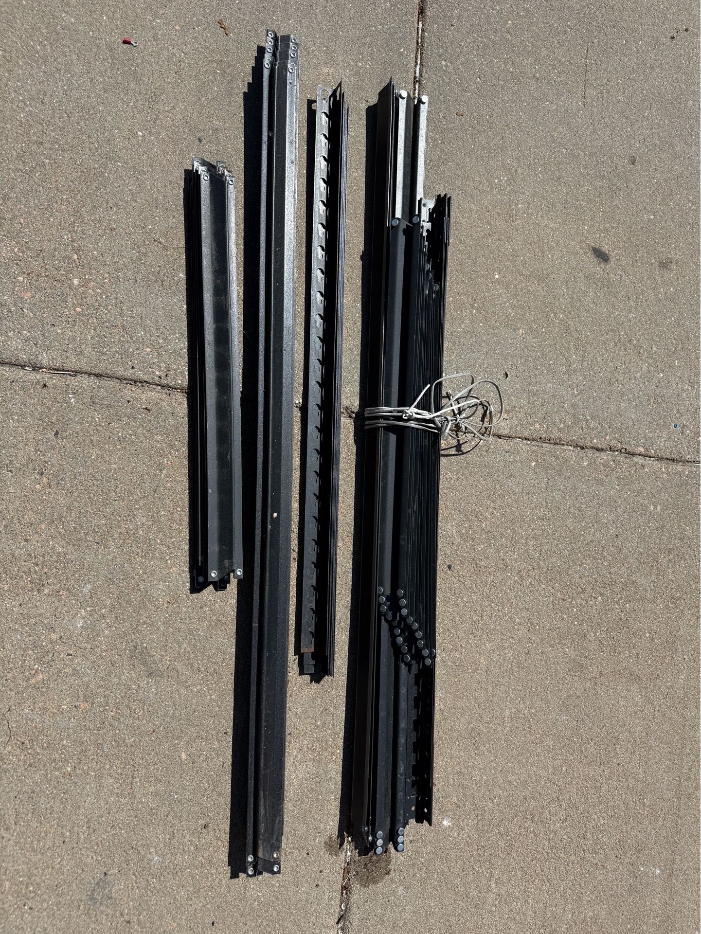 2 - 6’ x 4’ x 18” storage shelves. Very sturdy $50 for all