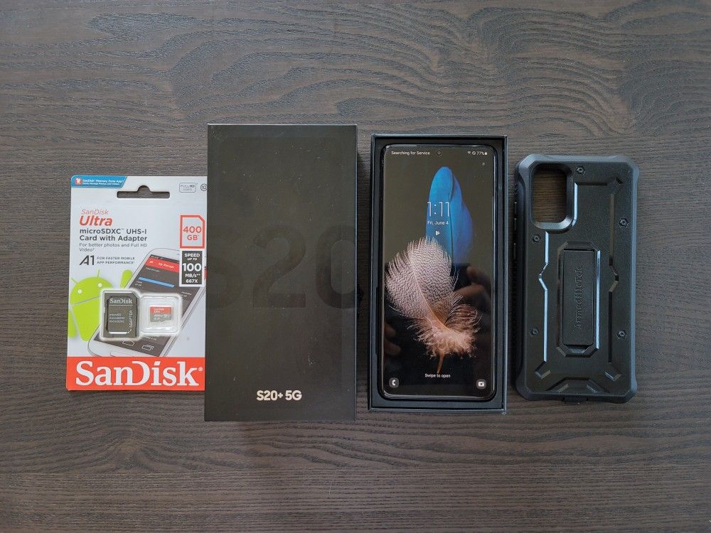 Samsung GALAXY S20 Plus 128GB Cosmic Black Clean IMEI Unlocked + 400GB microSD