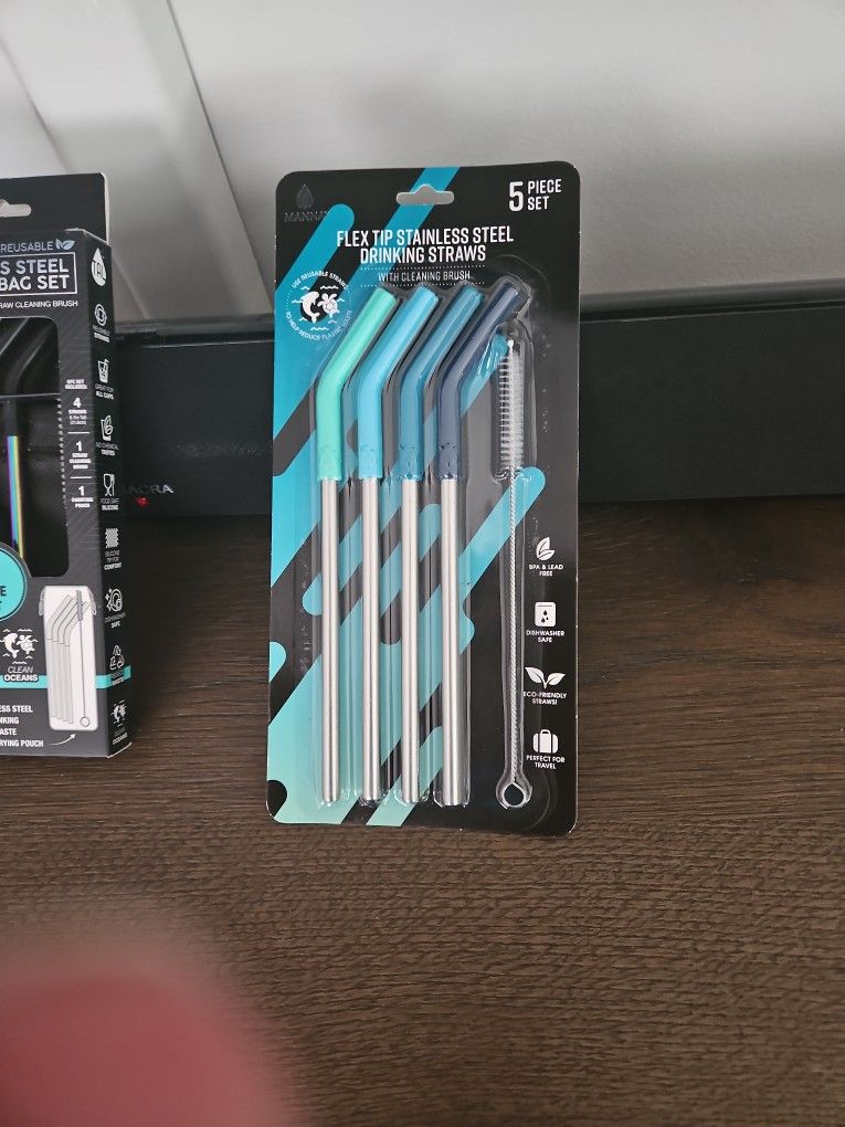 Stainless steel drinking straws /each separate