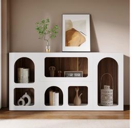 Modern white console table