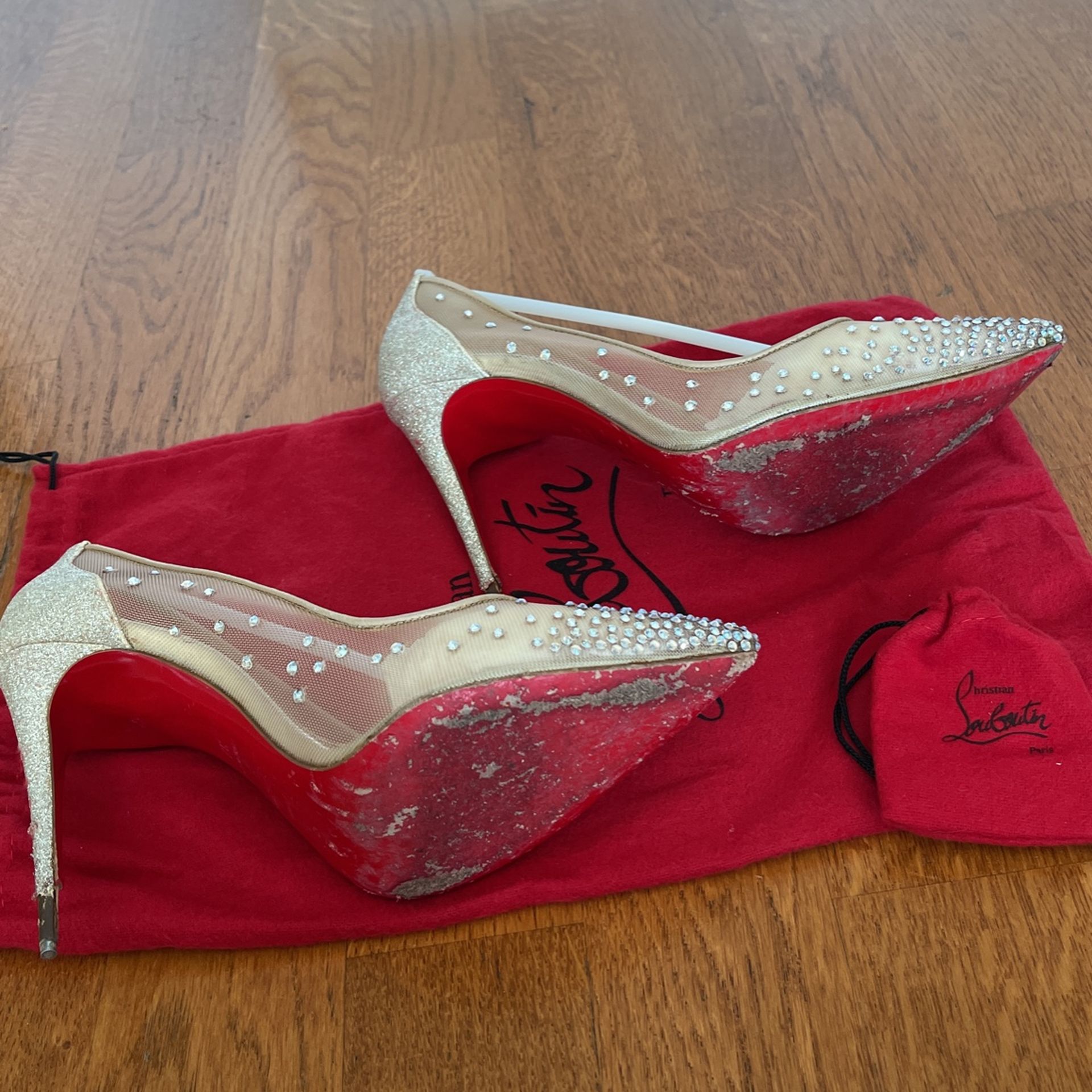 Louboutin cinderella shoes for outlet sale