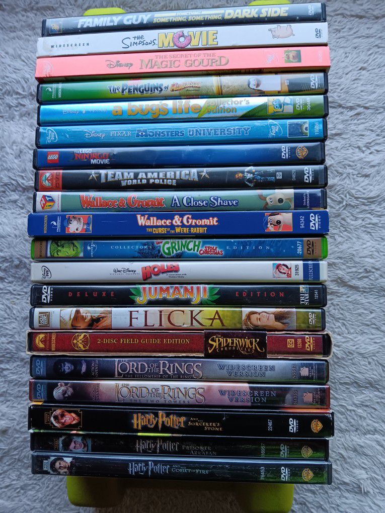 Animation and Kids DVDs $2 ea or 2/$3