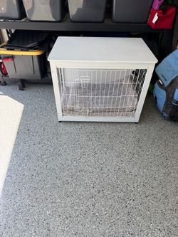 White Dog Crate