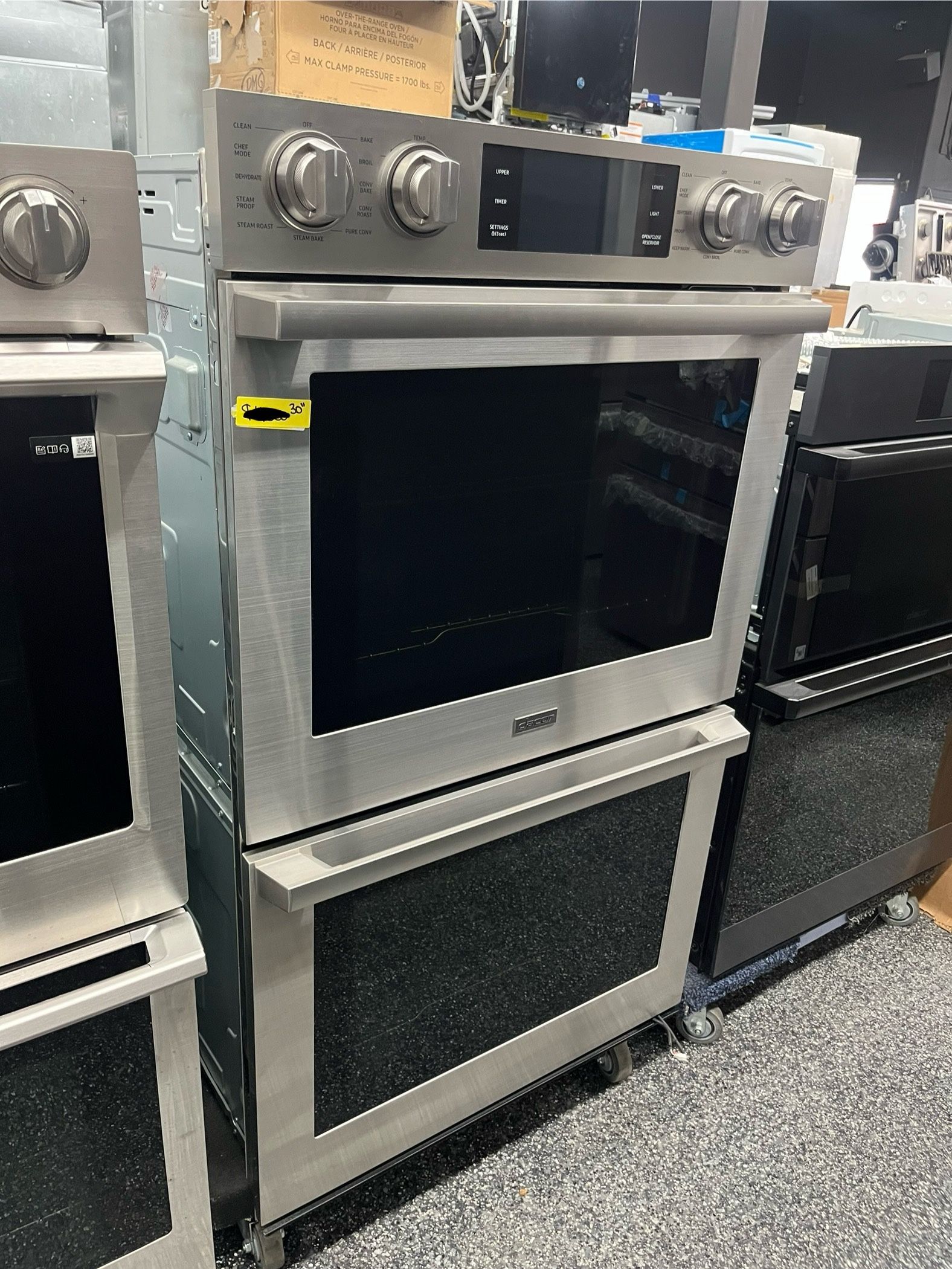 Stainless Steel Dacor Transitional 30” Double Oven Steam Assist