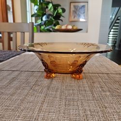 Fostoria Amber Depression Glass Bowl