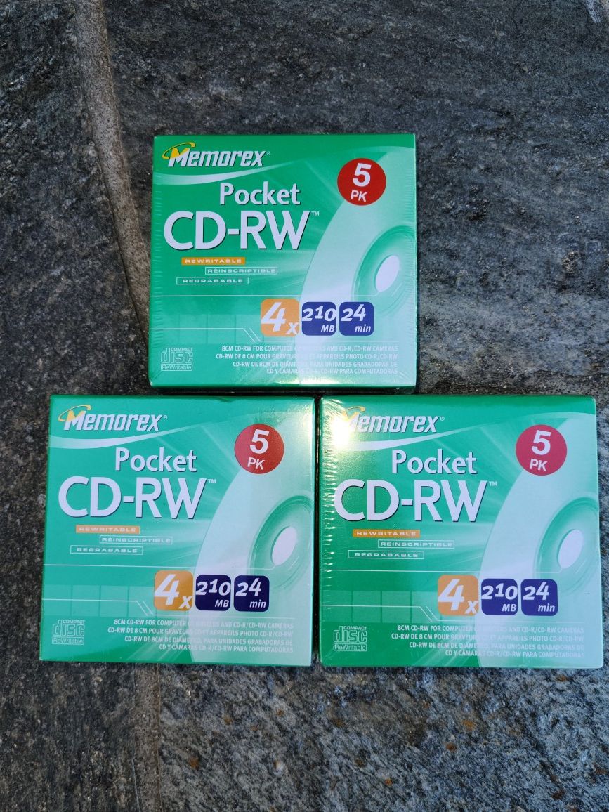 Memorex Pocket CD-RW 5 Pack new in box sealed