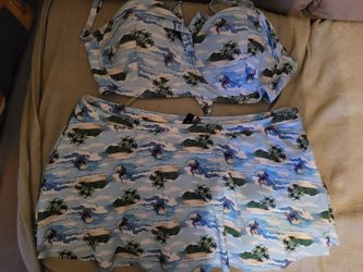 NEW, 2 piece Stitch bikini swimsuit 