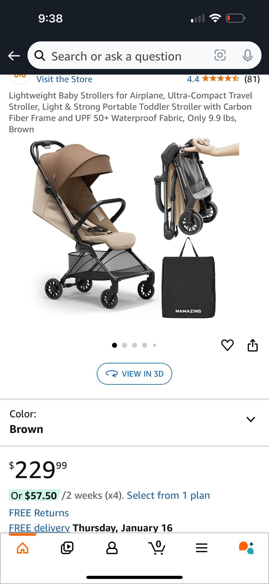 Lightweight Baby Strollers for Airplane, Ultra-Compact Trave