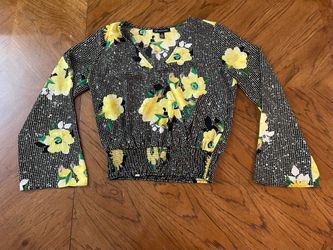 Like New Inc International Concepts Women’s Floral and Geometric Blouse - Size Small