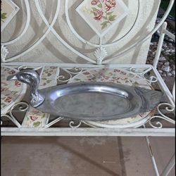 Pewter Goose Plate