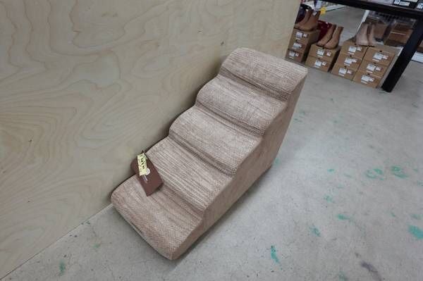 Miorun 5-Step Dog Stairs, Foam Ramp for Beds & Couches – Brown