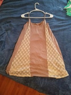 Brown dress with lace accents size M