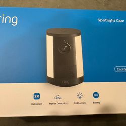 Ring Spotlight Cam 2k, Battery-Home Or Business Security 