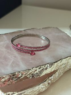 Swarovski pink wrap around bangle