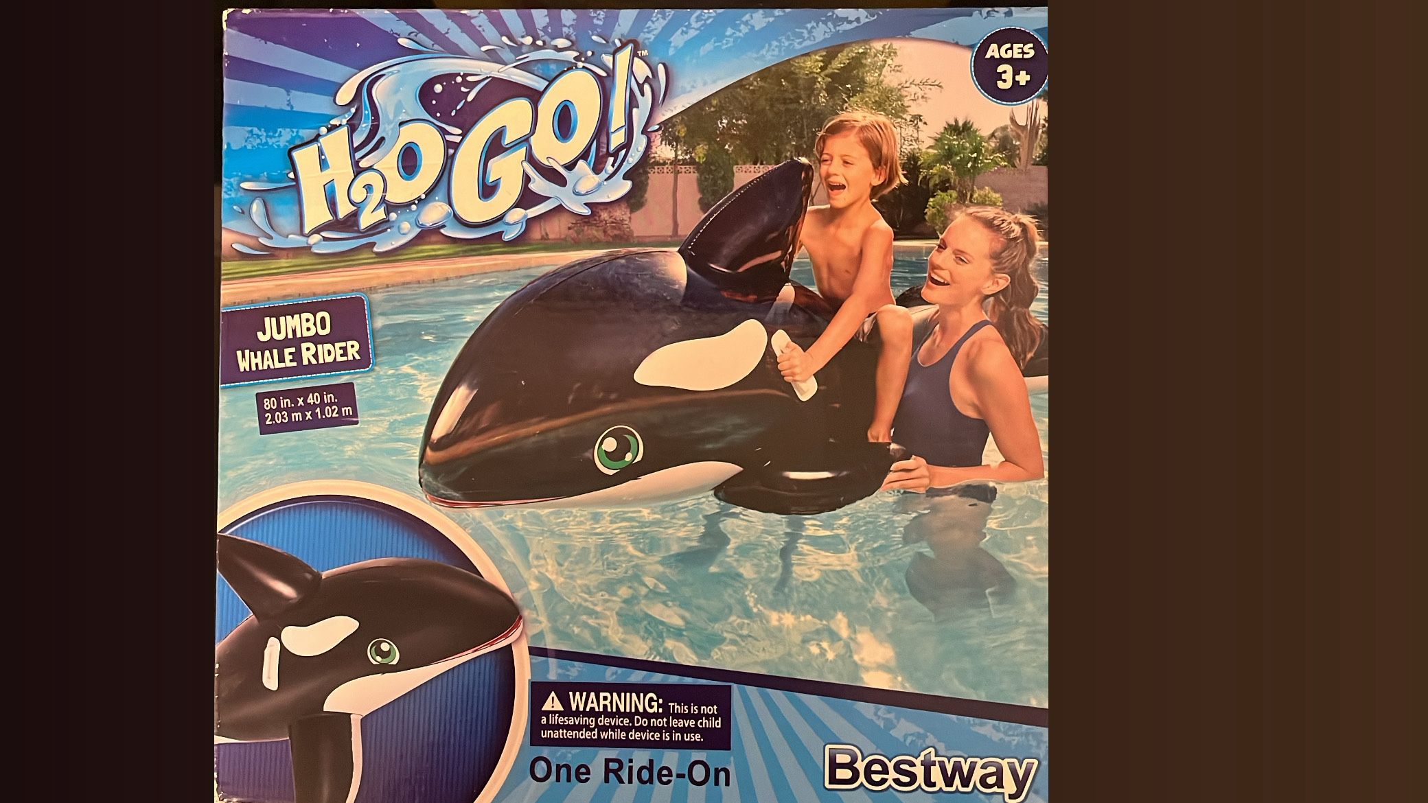 H2O GO! Jumbo Whale Rider 80inx40in