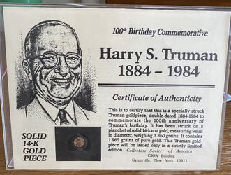 Authentic harry Truman coin collectible