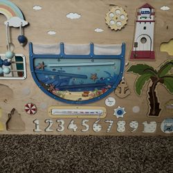 Toddler Ocean Themed Busy Board