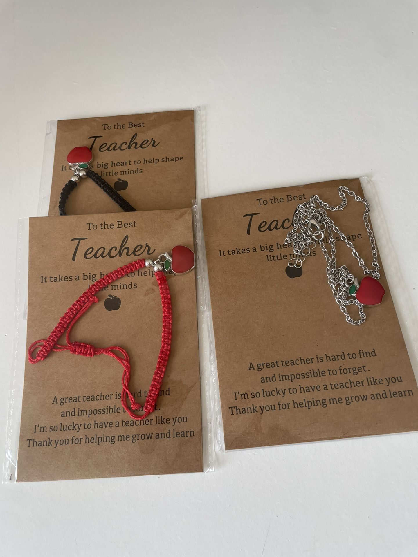 Teacher appreciation week gift bracelet necklace 